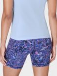 Sweaty Betty Power 6" Biker Shorts, Blue Scattered