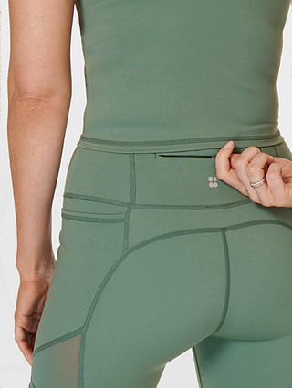 Sweaty Betty Aerial 6" Workout Shorts, Cool Forest Green