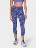 Sweaty Betty Power Cropped Workout Leggings, Blue Scattered