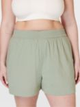 Sweaty Betty Summer Stretch Linen Blend Shorts, Savannah Green