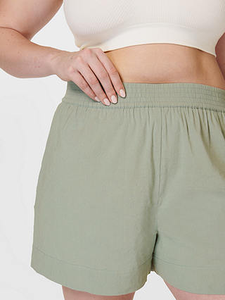Sweaty Betty Summer Stretch Linen Blend Shorts, Savannah Green