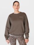 Sweaty Betty Powerhouse Sweatshirt, Dark Timber Brown, Dark Timber Brown