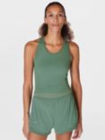 Sweaty Betty Athlete Crop Sports Top, Cool Forest Green