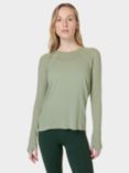 Sweaty Betty Athlete Seamless Featherweight Long Sleeve Top, Savannah Green