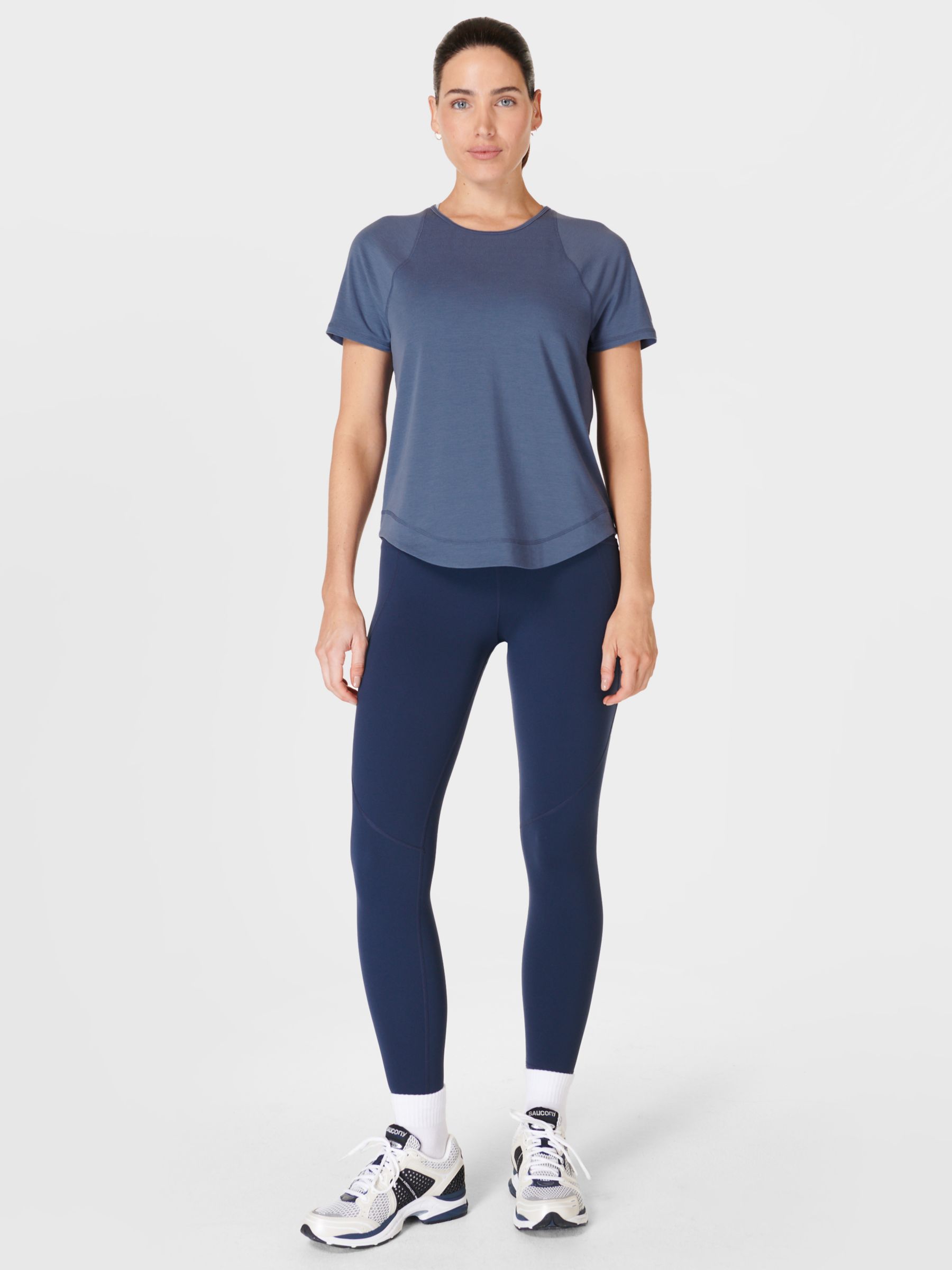 Sweaty Betty Breathe Easy Running T-Shirt, Endless Blue