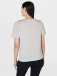Sweaty Betty Essential Organic Cotton Blend Crew Neck T-Shirt, Light Grey Marl