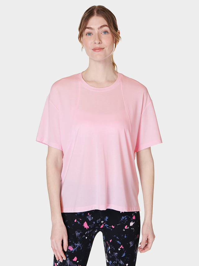 Sweaty Betty Soft Flow Studio T-Shirt, Nerine Pink