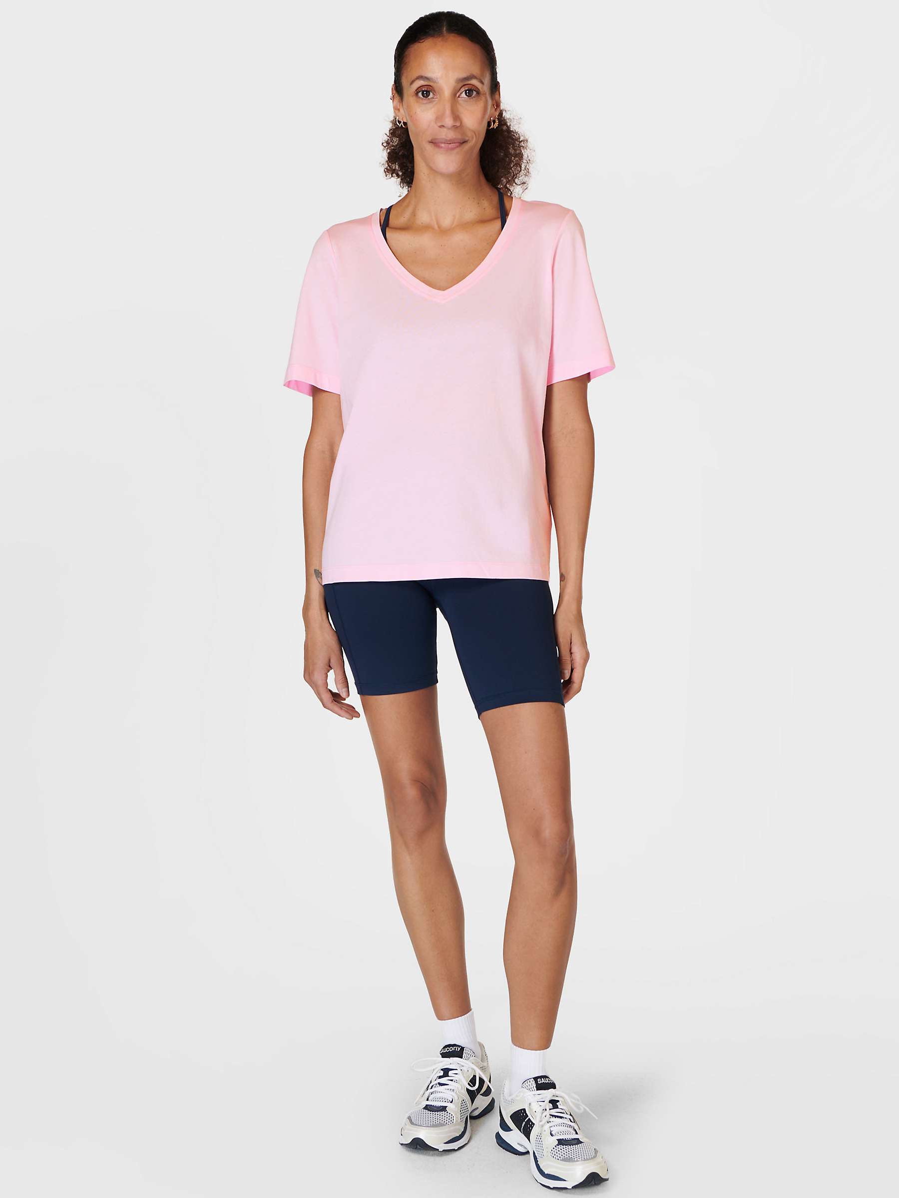 Buy Sweaty Betty Essential Organic Cotton Blend V-Neck T-Shirt Online at johnlewis.com