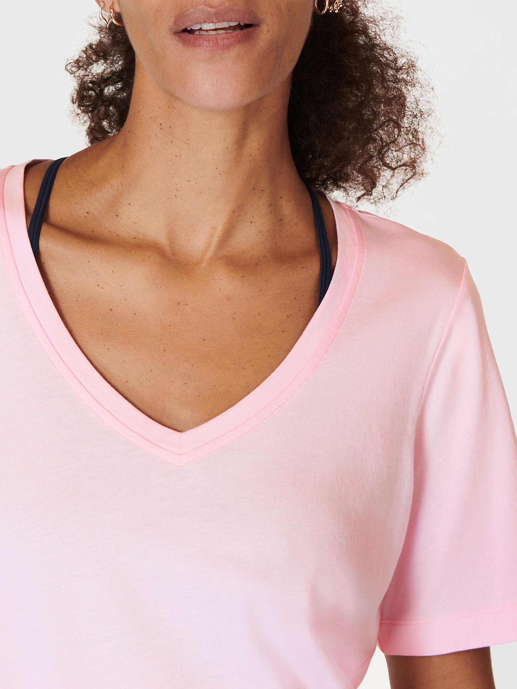 Buy Sweaty Betty Essential Organic Cotton Blend V-Neck T-Shirt Online at johnlewis.com