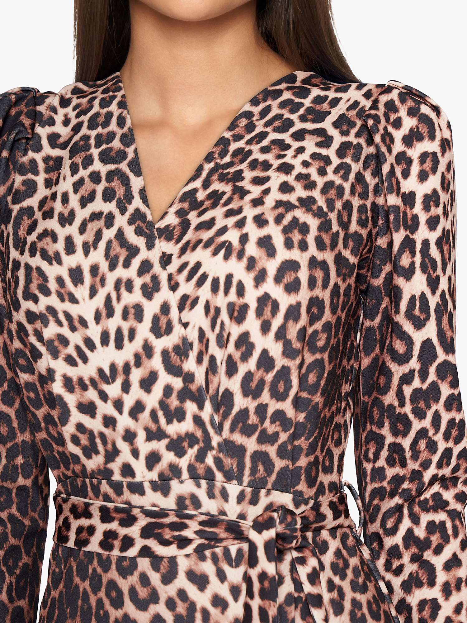 Buy Sisters Point Glut Leopard Print Mini Dress, Brown Online at johnlewis.com