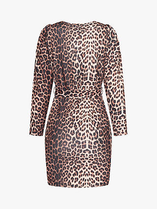 Sisters Point Glut Leopard Print Mini Dress, Brown