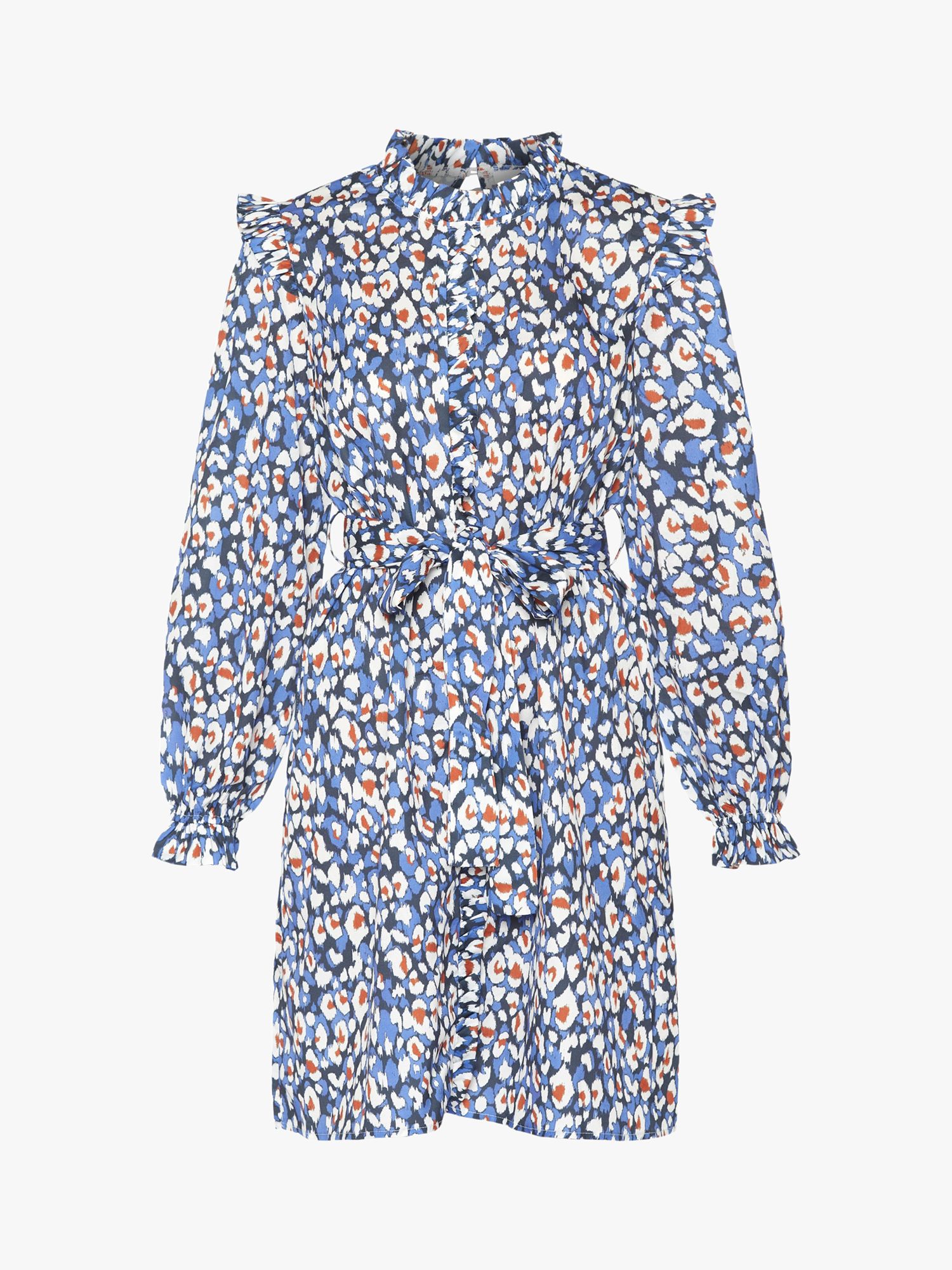 Sisters Point Gaya Leopard Print Dress, Blue, XS