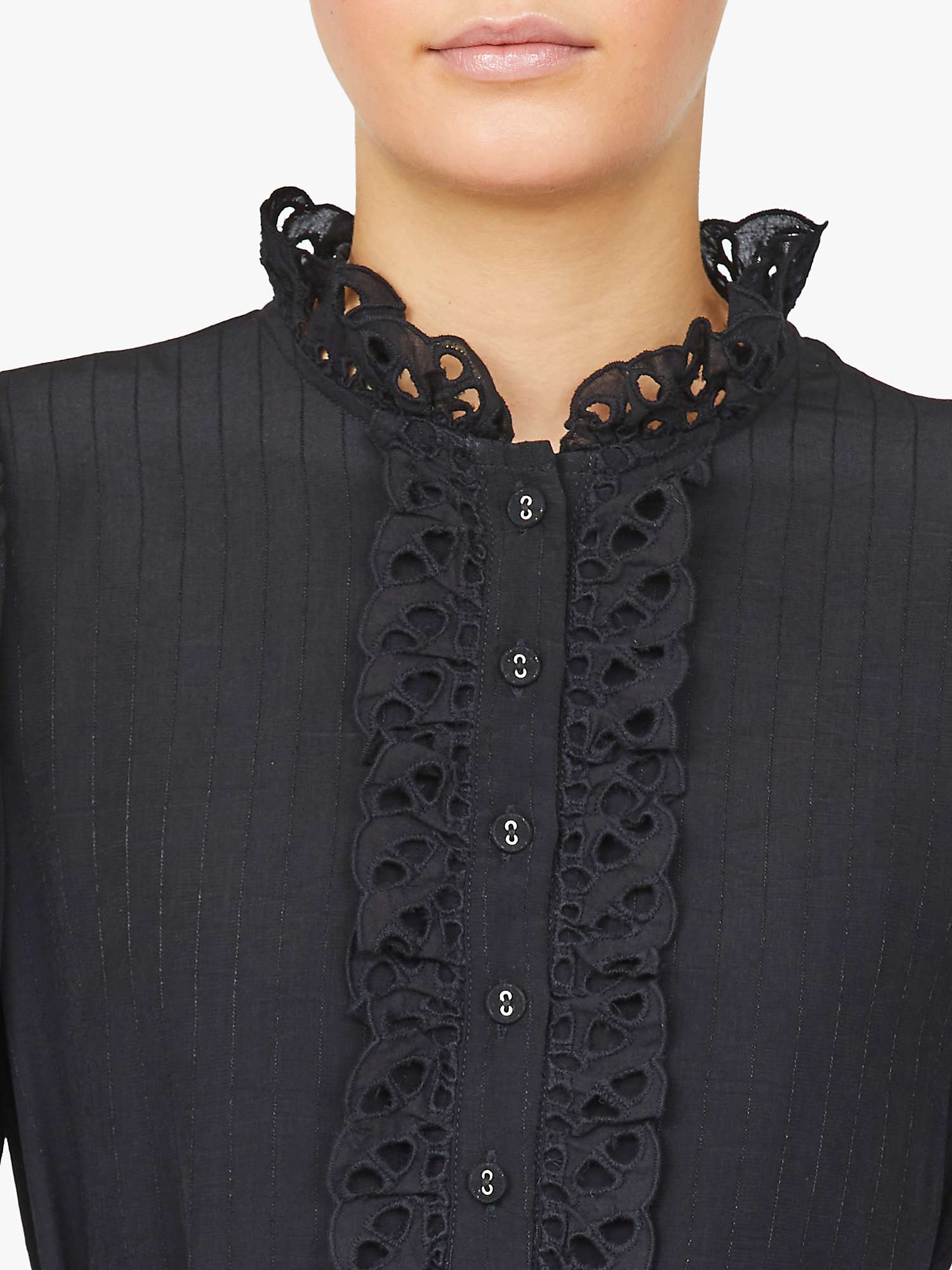 Buy Sisters Point Viada Lace Feminine Dress, Black Online at johnlewis.com