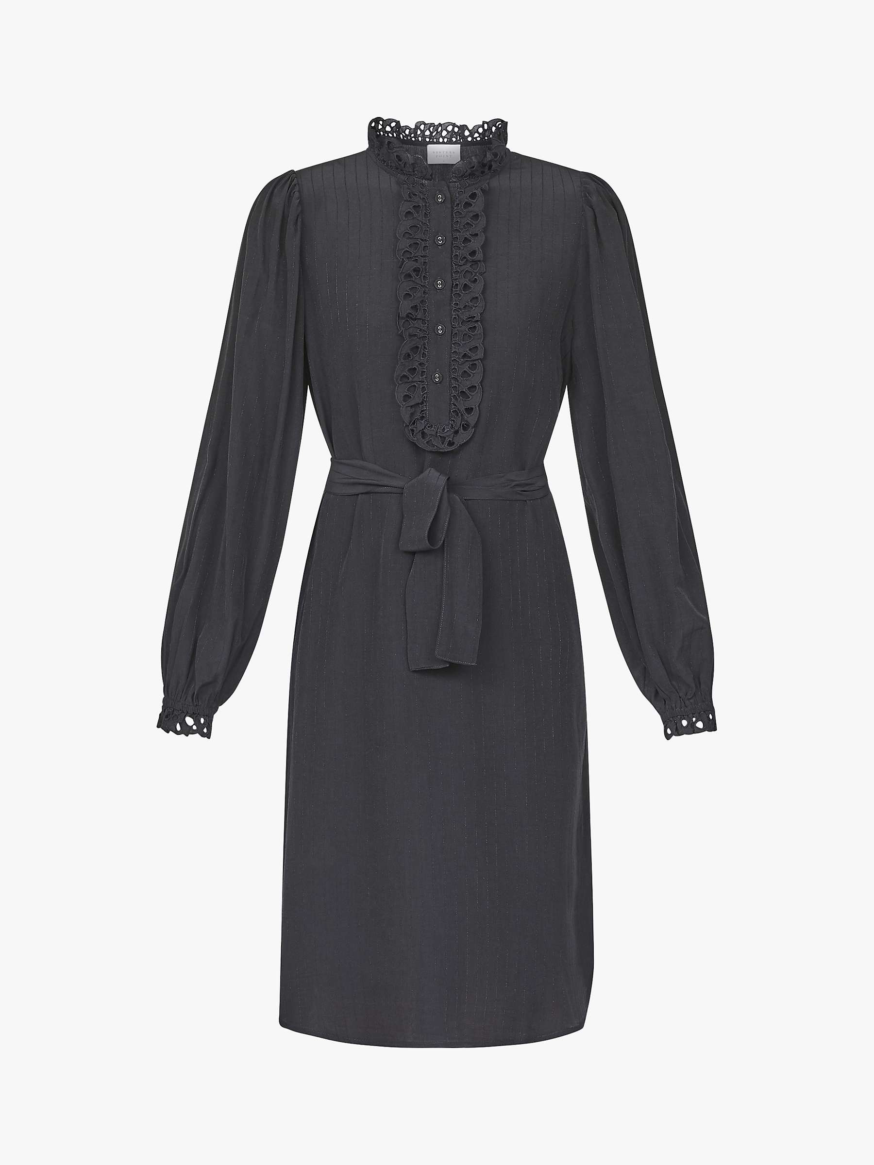 Buy Sisters Point Viada Lace Feminine Dress, Black Online at johnlewis.com