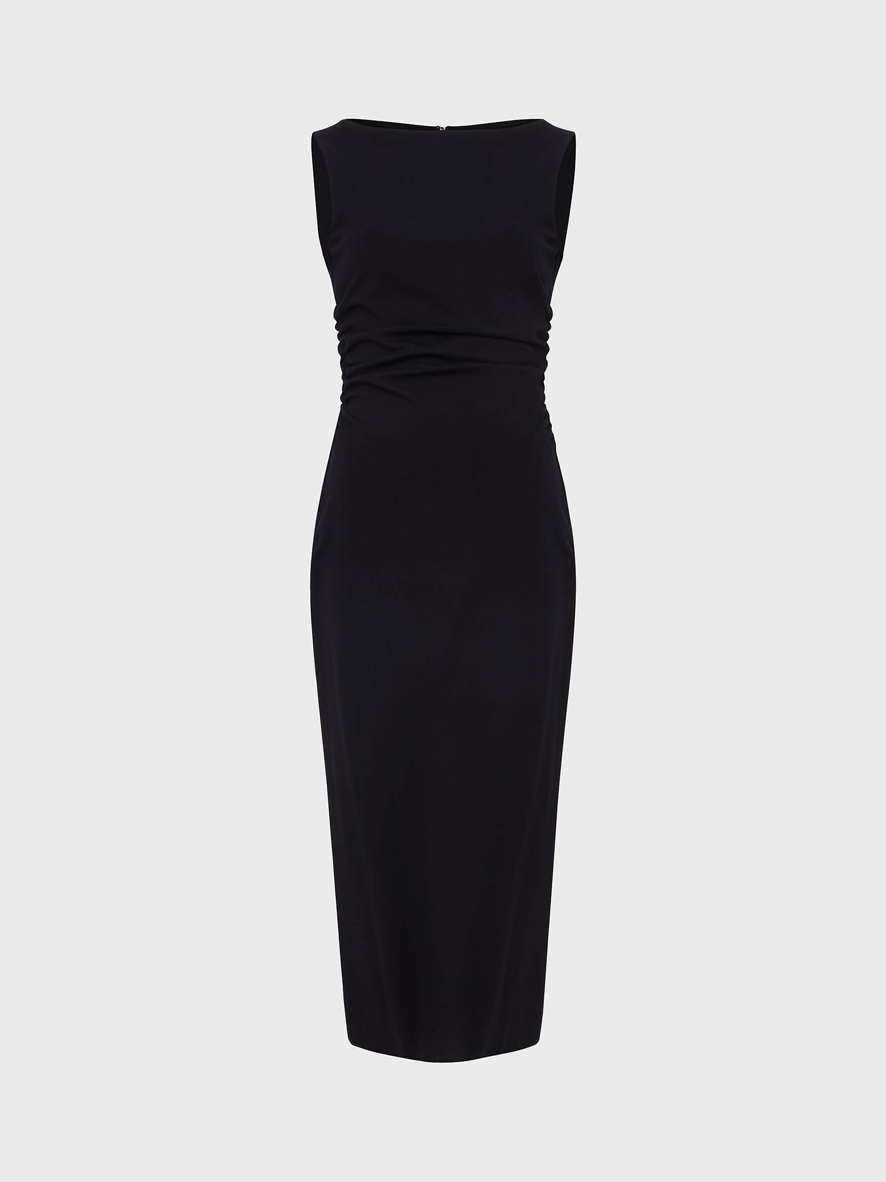 Buy Hobbs Iliana Ruched Jersey Midi Dress, Navy Online at johnlewis.com
