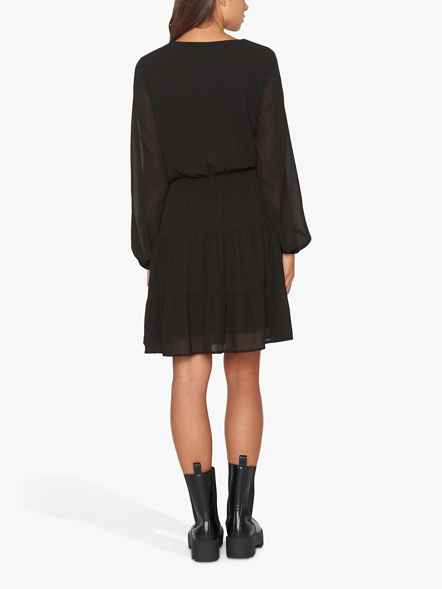 Buy Sisters Point Nice Long Sleeve Feminine Mini Dress, Black Online at johnlewis.com
