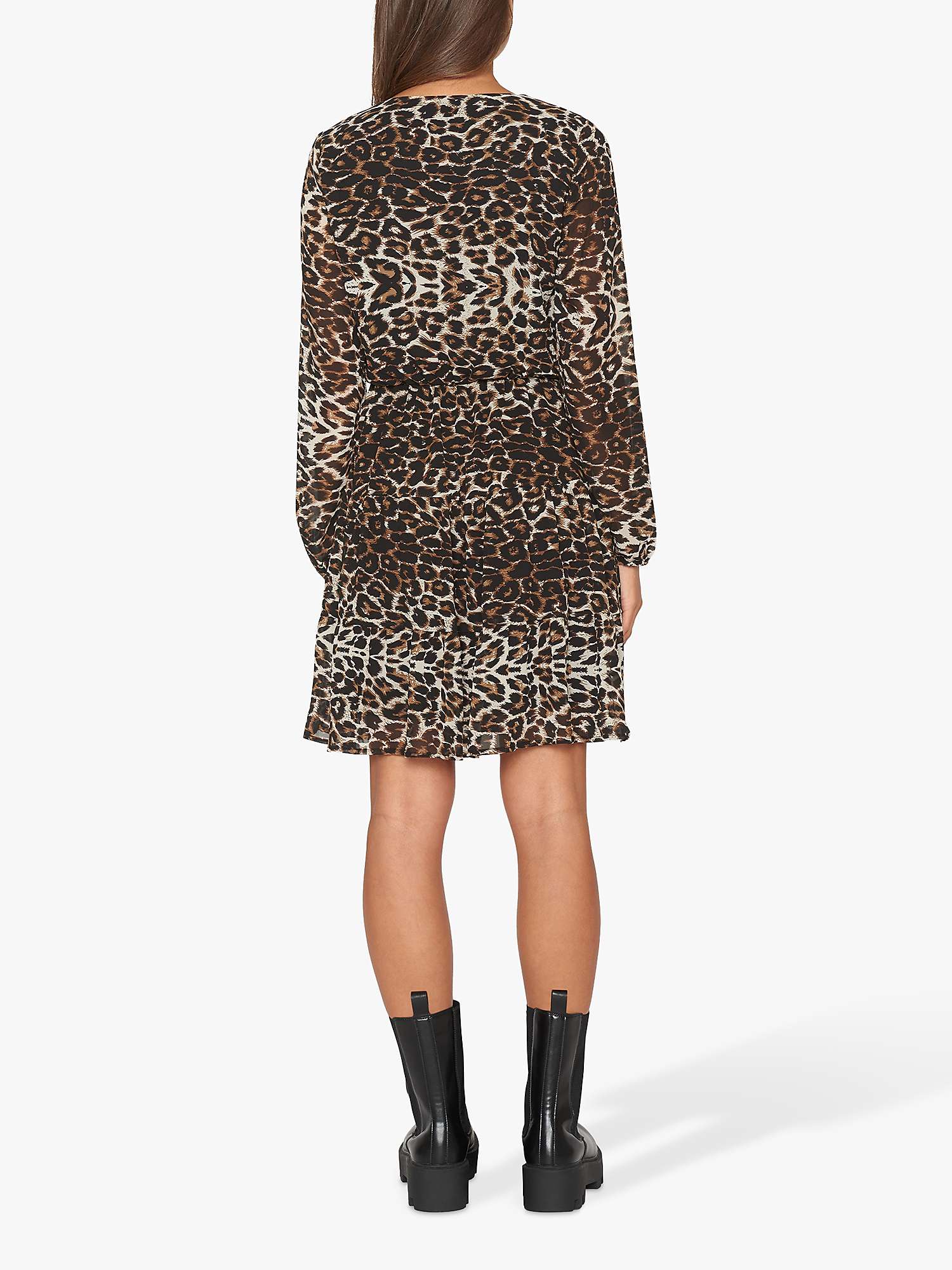 Buy Sisters Point Nice Leopard Print Dress, Brown Online at johnlewis.com