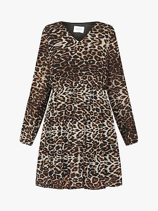 Sisters Point Nice Leopard Print Dress, Brown