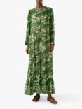 Lollys Laundry Nee Leaf Print Maxi Dress, Green/Multi, Green/Multi