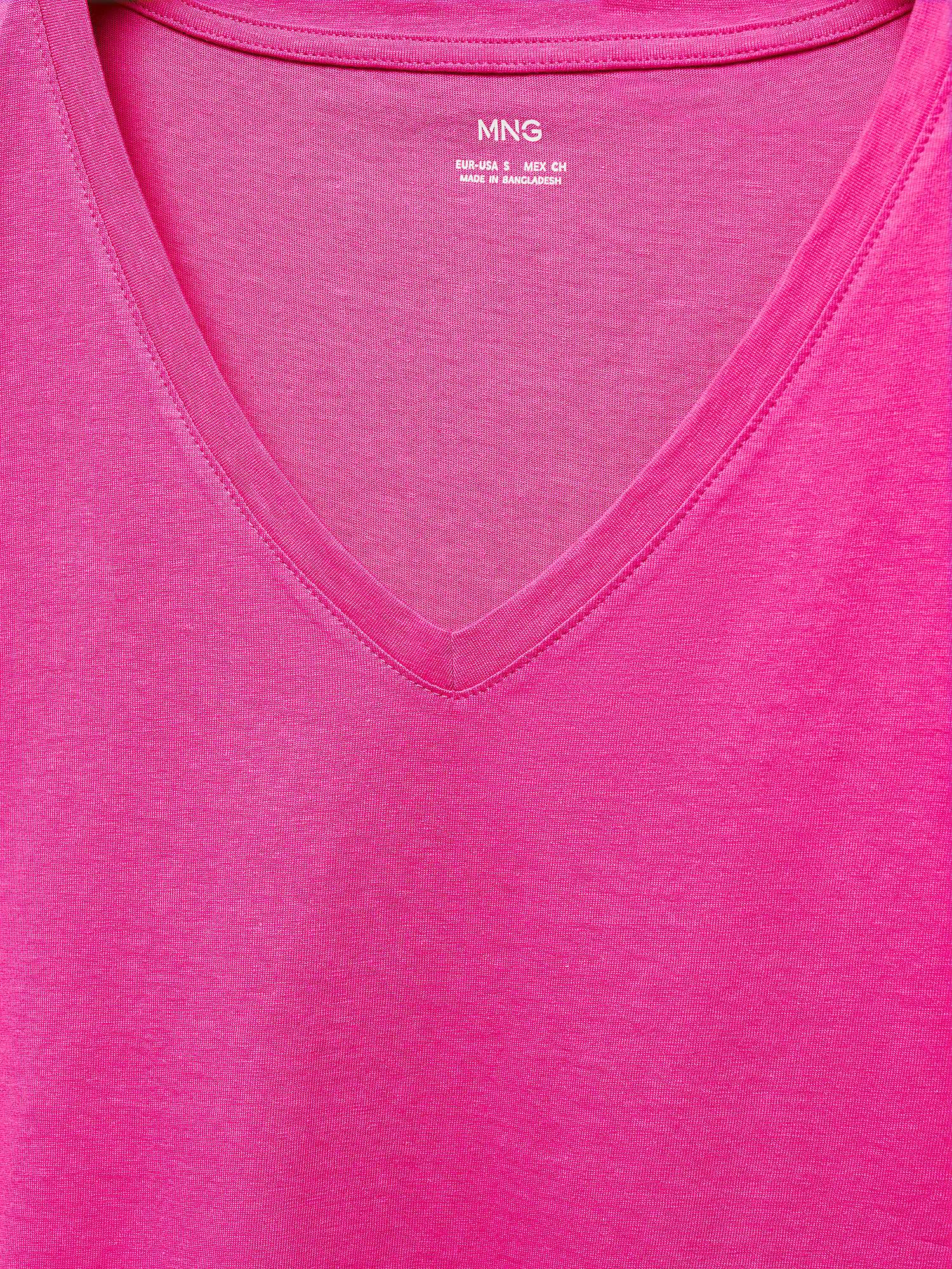 Buy Mango Chalapi Cotton V-Neck T-Shirt Online at johnlewis.com