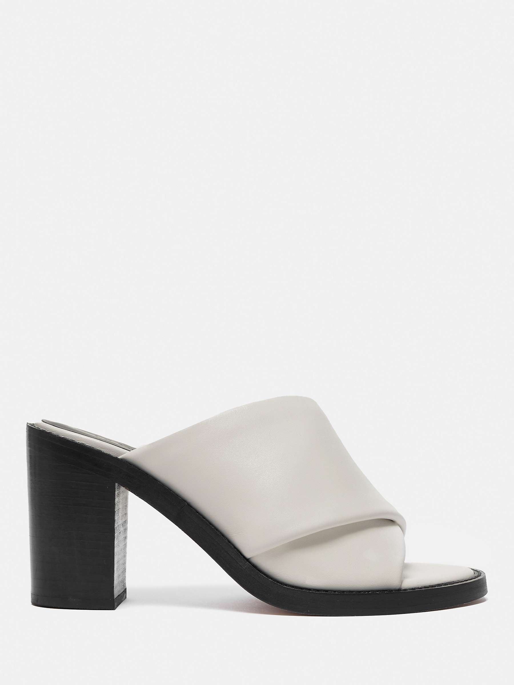 Buy Jigsaw Duvile Padded Heel Leather Mules Online at johnlewis.com