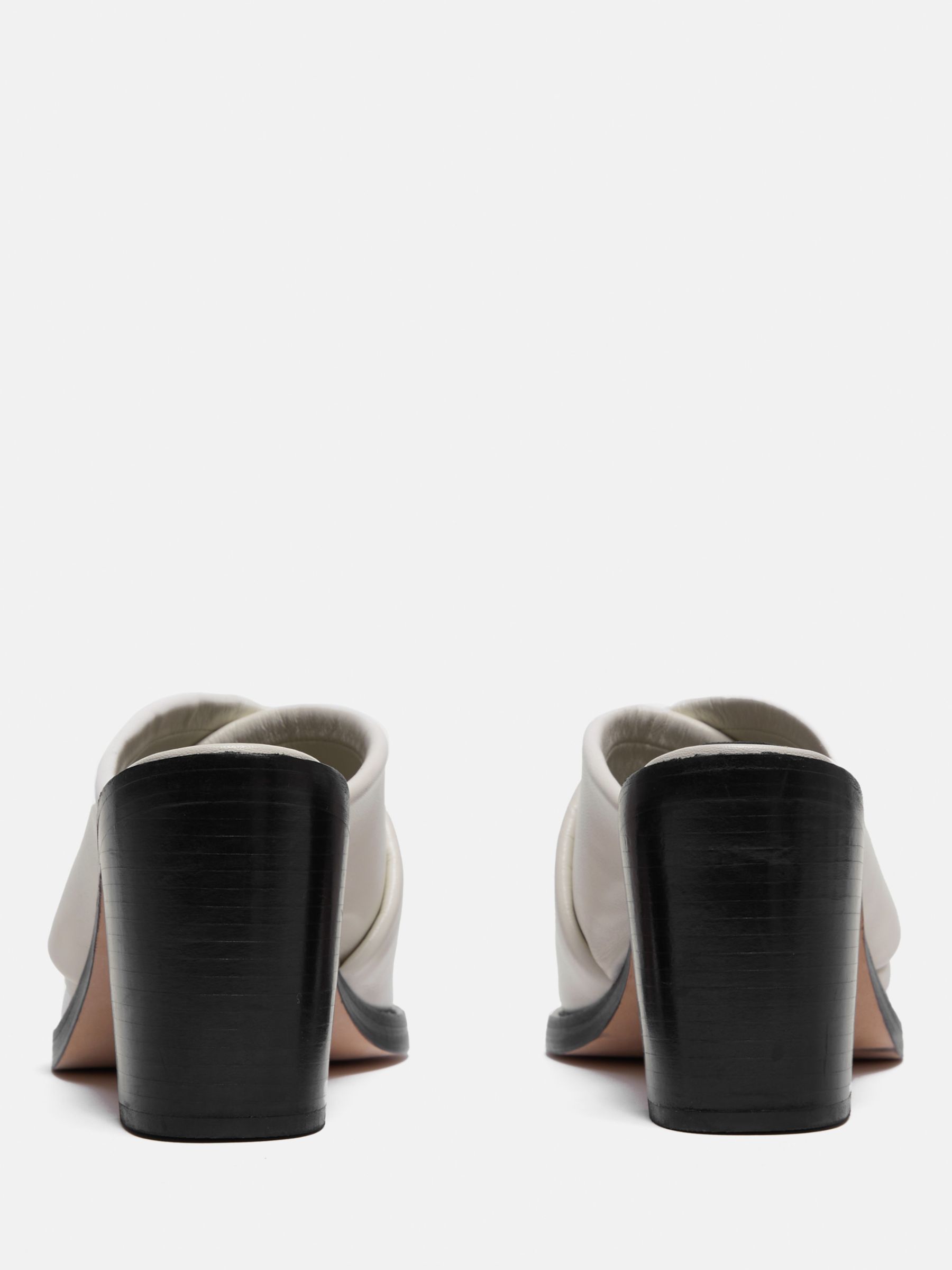 Buy Jigsaw Duvile Padded Heel Leather Mules Online at johnlewis.com