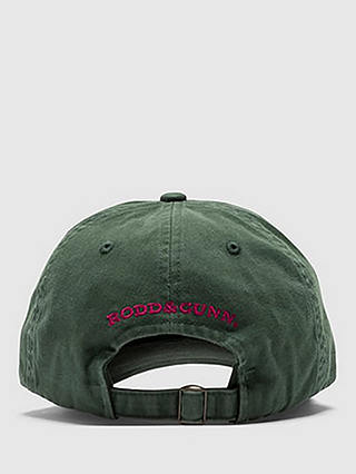 Rodd & Gunn Gunn Cotton Cap, Dark Green/Magenta