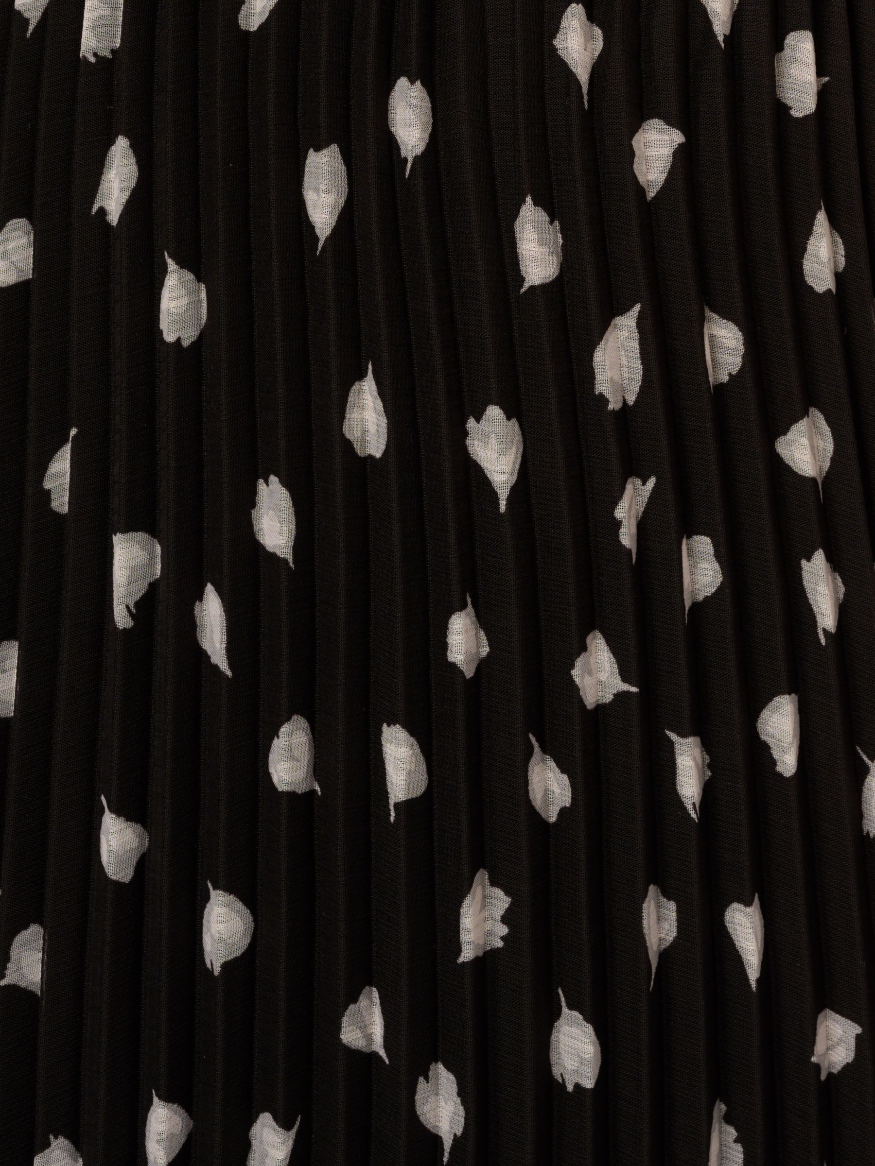 Adrianna Papell Pleated Midi Dress, Black/Ivory, 6