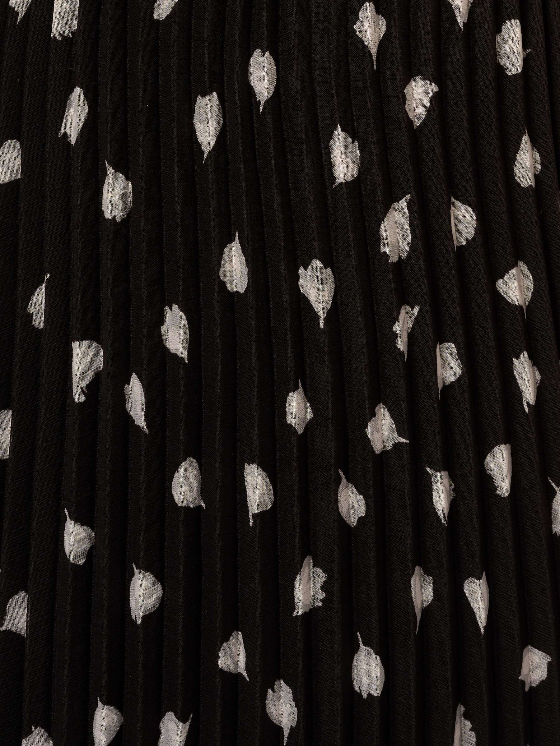 Buy Adrianna Papell Pleated Midi Dress, Black/Ivory Online at johnlewis.com