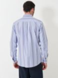 Crew Clothing Long Sleeve Striped Oxford Shirt, Light Blue