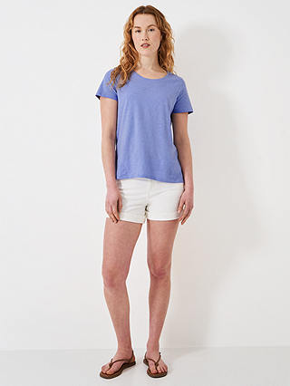 Crew Clothing Perfect Scoop Short Sleeve Slub T-Shirt, Lilac