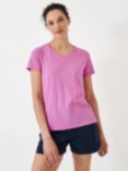 Crew Clothing Perfect Scoop Short Sleeve Slub T-Shirt, Bright Pink