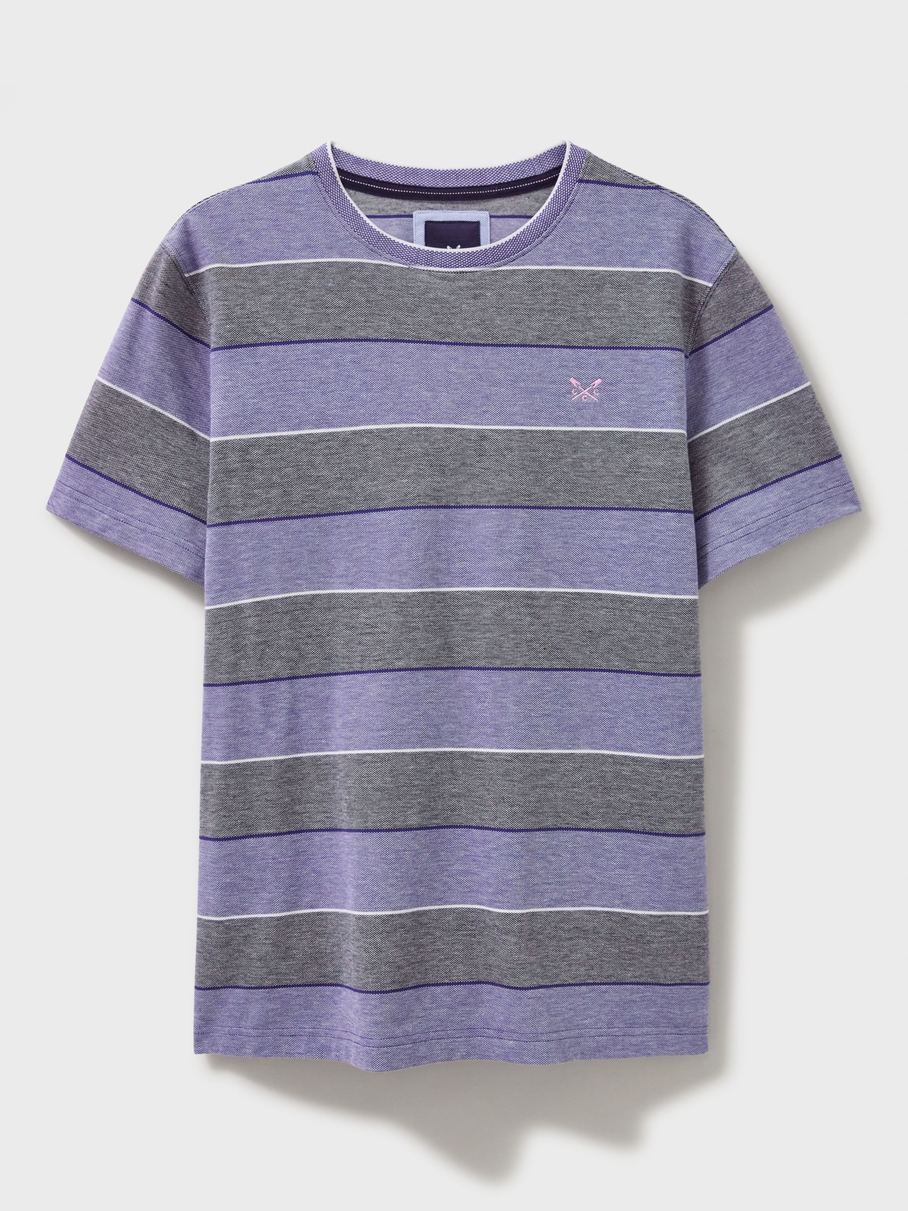 Buy Crew Clothing Oxford Stripe Pique T-Shirt Online at johnlewis.com