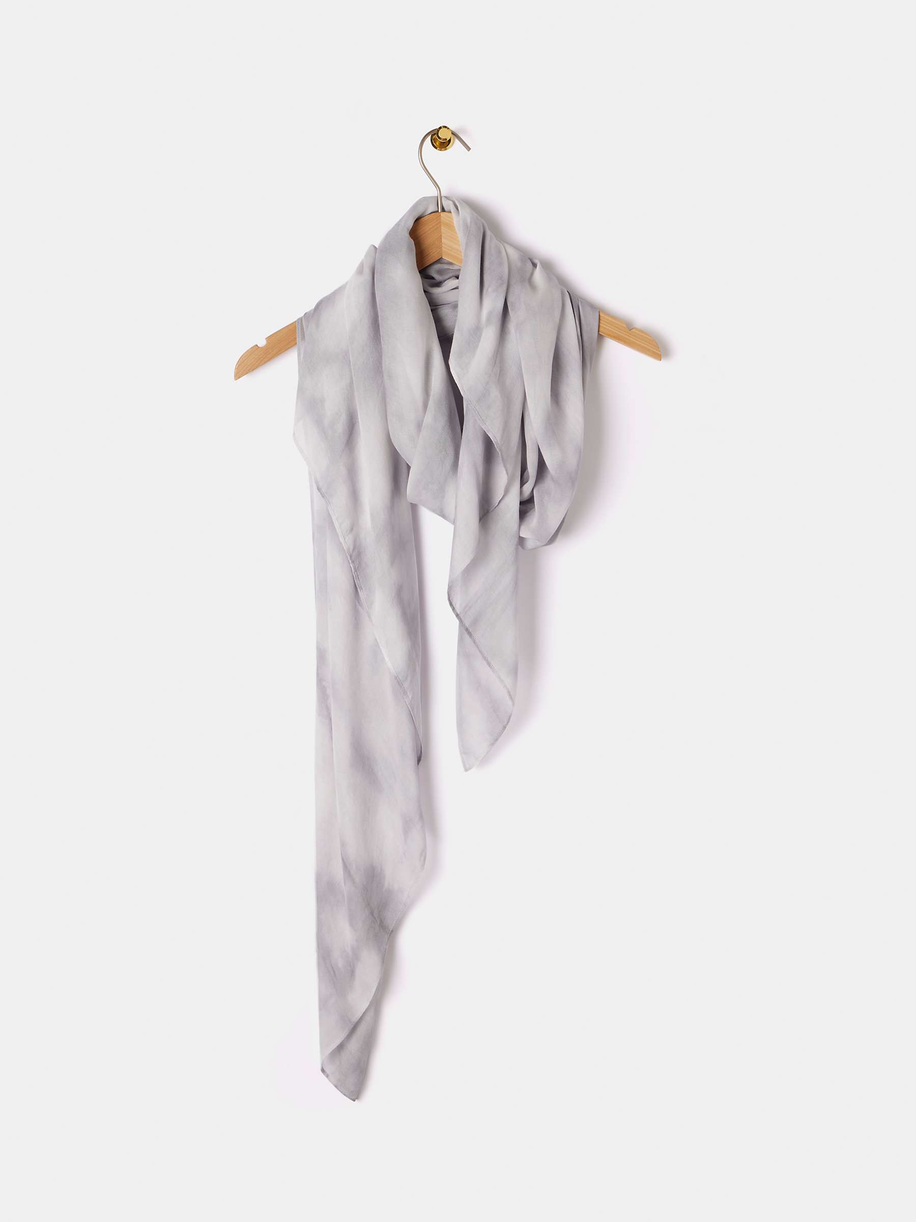 Buy Mint Velvet Tie Dye Lightweight Scarf, Grey Online at johnlewis.com