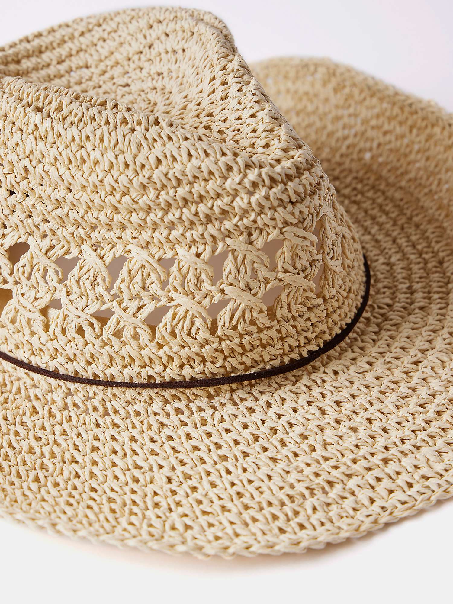 Buy Mint Velvet Straw Cowboy Hat, Natural Online at johnlewis.com