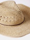 Mint Velvet Straw Cowboy Hat, Natural