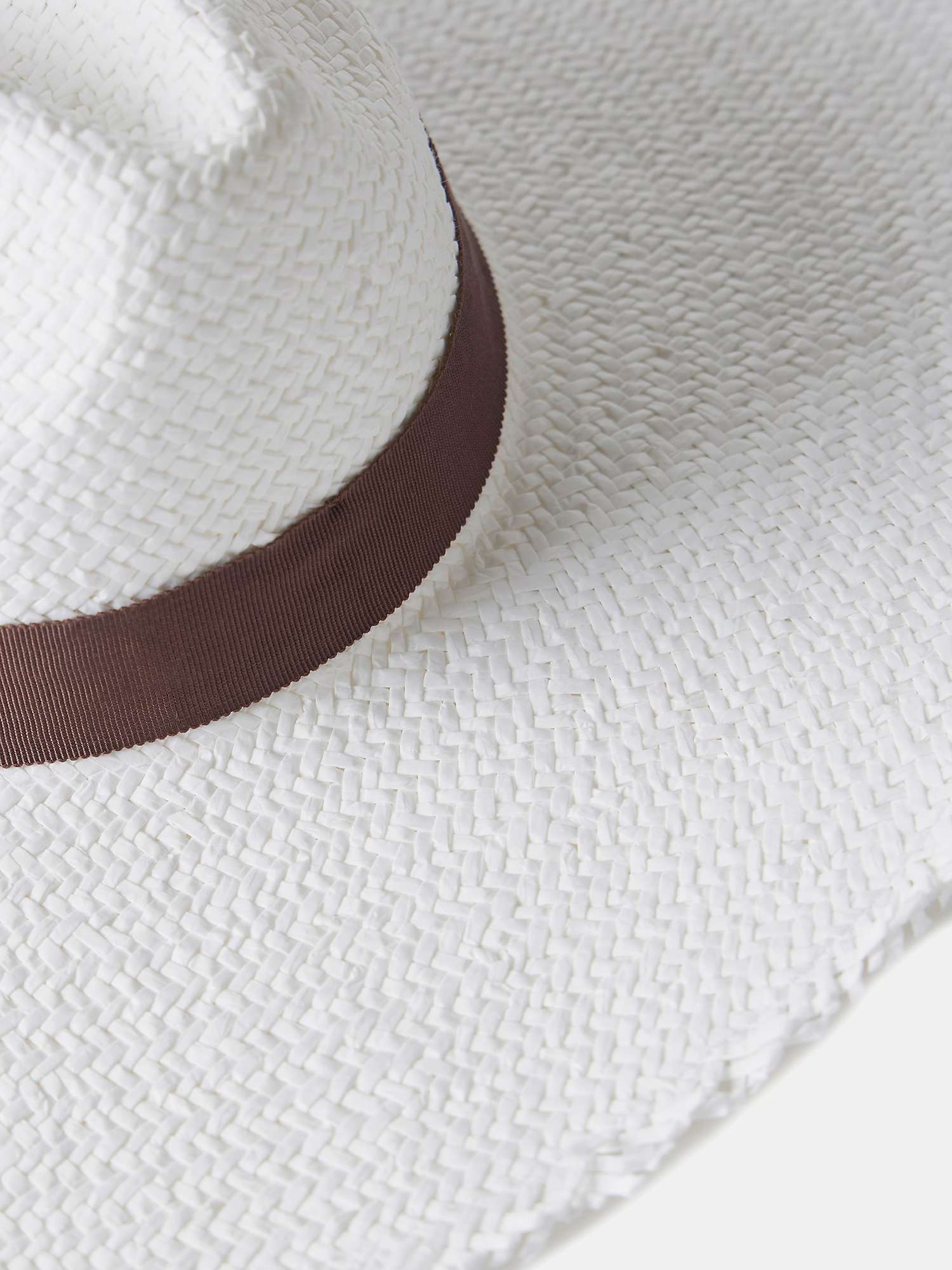 Buy Mint Velvet Frayed Straw Hat, Natural Cream Online at johnlewis.com