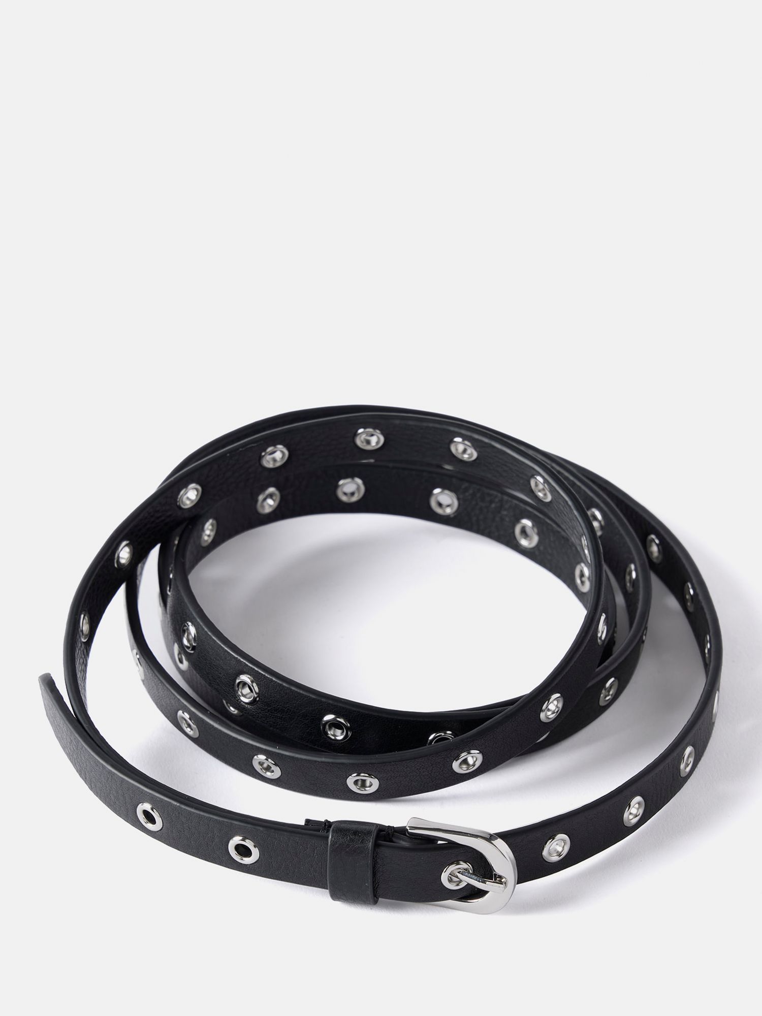 Buy Mint Velvet Skinny Leather Eyelet Belt, Belt Online at johnlewis.com