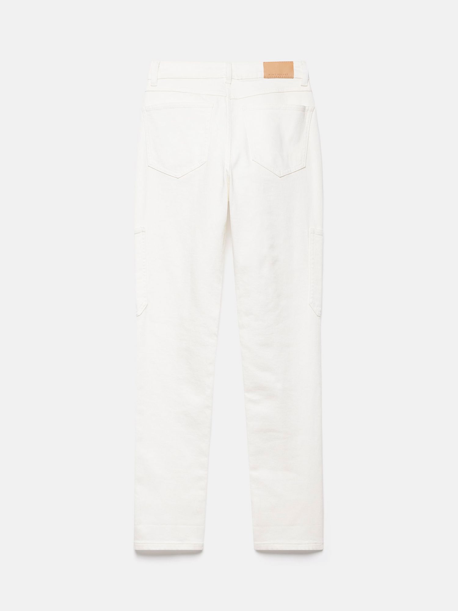 Mint Velvet Carpenter Slim Fit Jeans, White, 10R