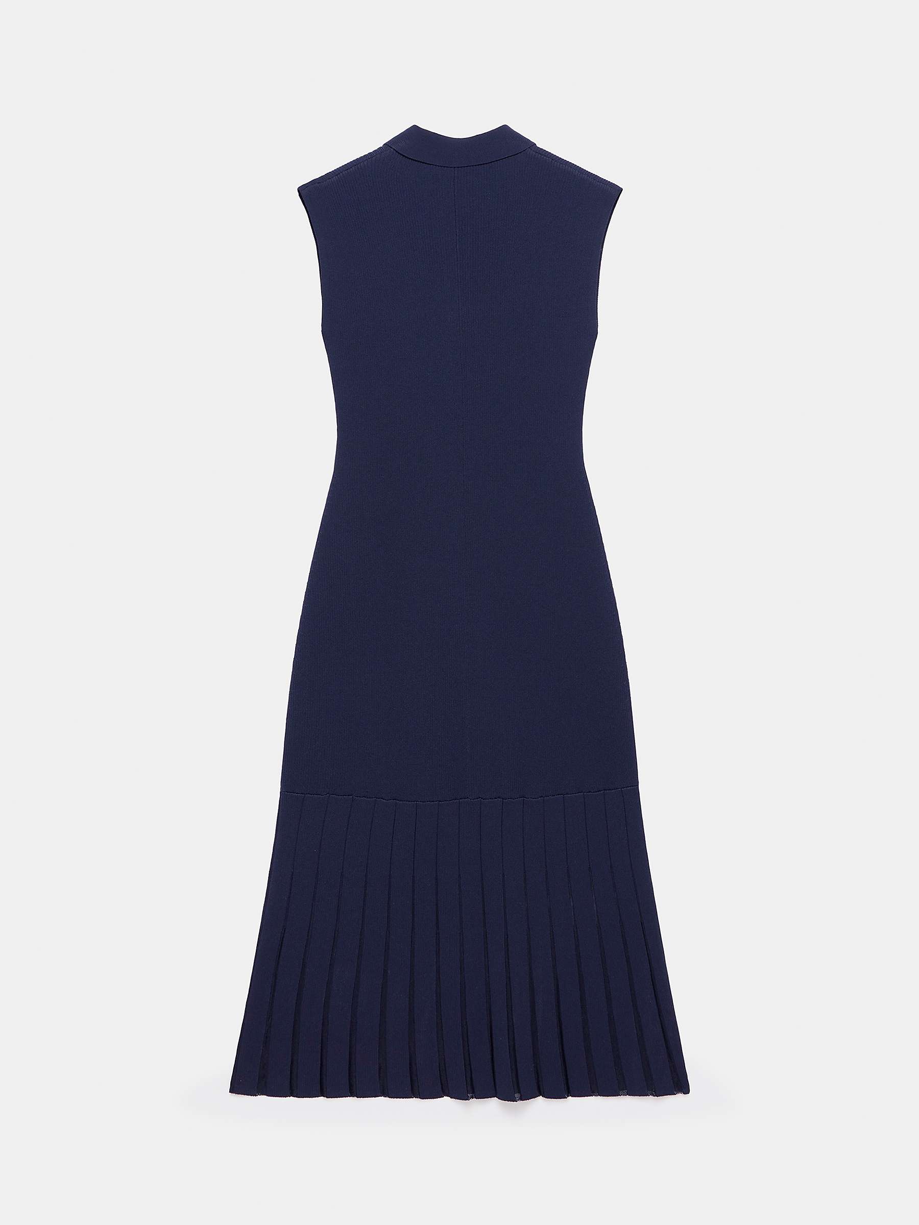 Buy Mint Velvet Sheer Detail Midi Dress, Blue Navy Online at johnlewis.com