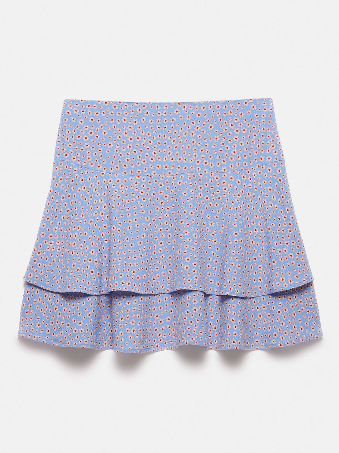 Buy Mint Velvet Floral Print Mini Skirt, Blue/Multi Online at johnlewis.com