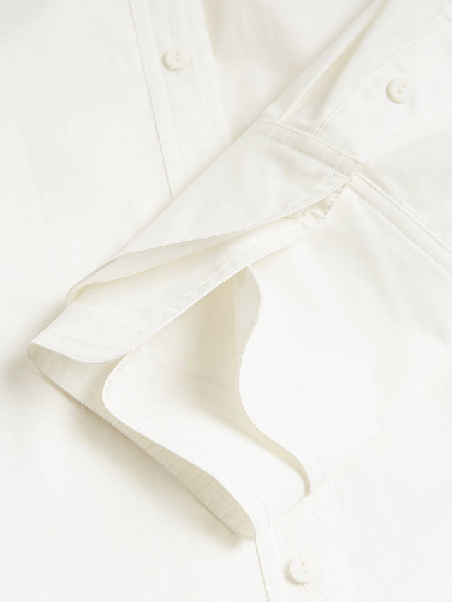 Mint Velvet Cotton Collared Shirt, White Ivory