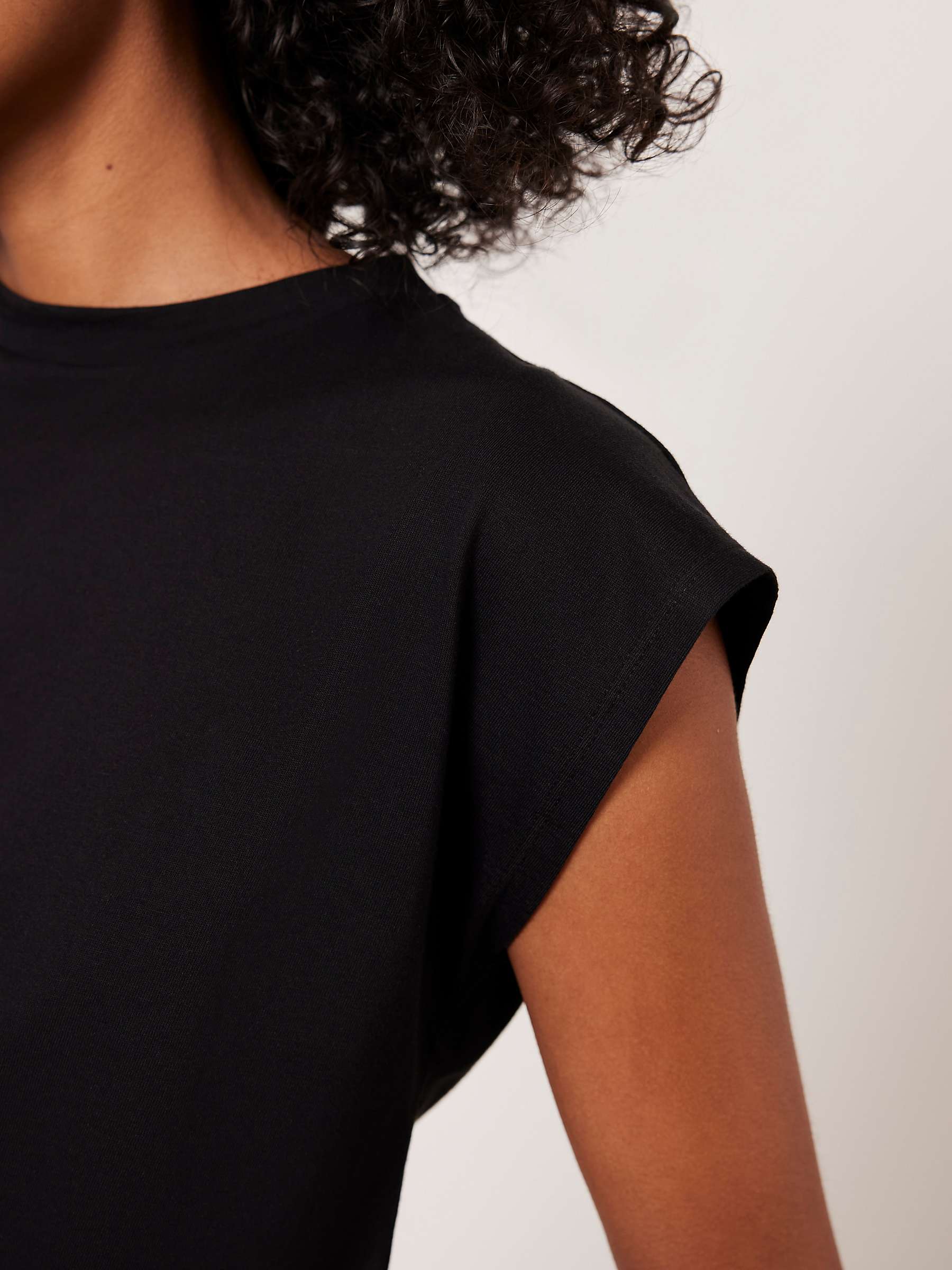 Buy Mint Velvet Utility Cotton T-Shirt, Black Online at johnlewis.com