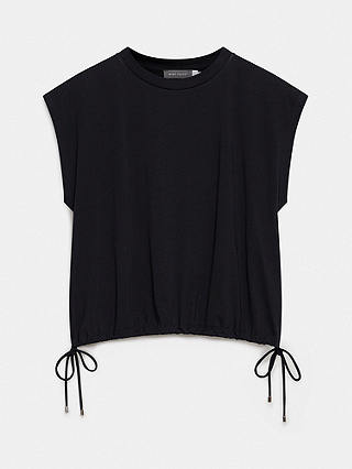 Mint Velvet Utility Cotton T-Shirt, Black