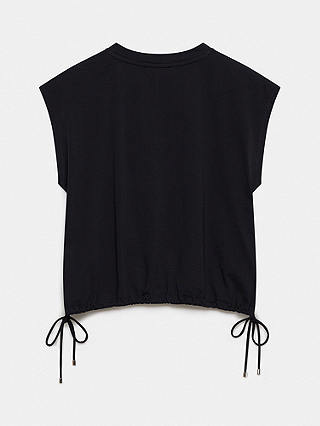 Mint Velvet Utility Cotton T-Shirt, Black