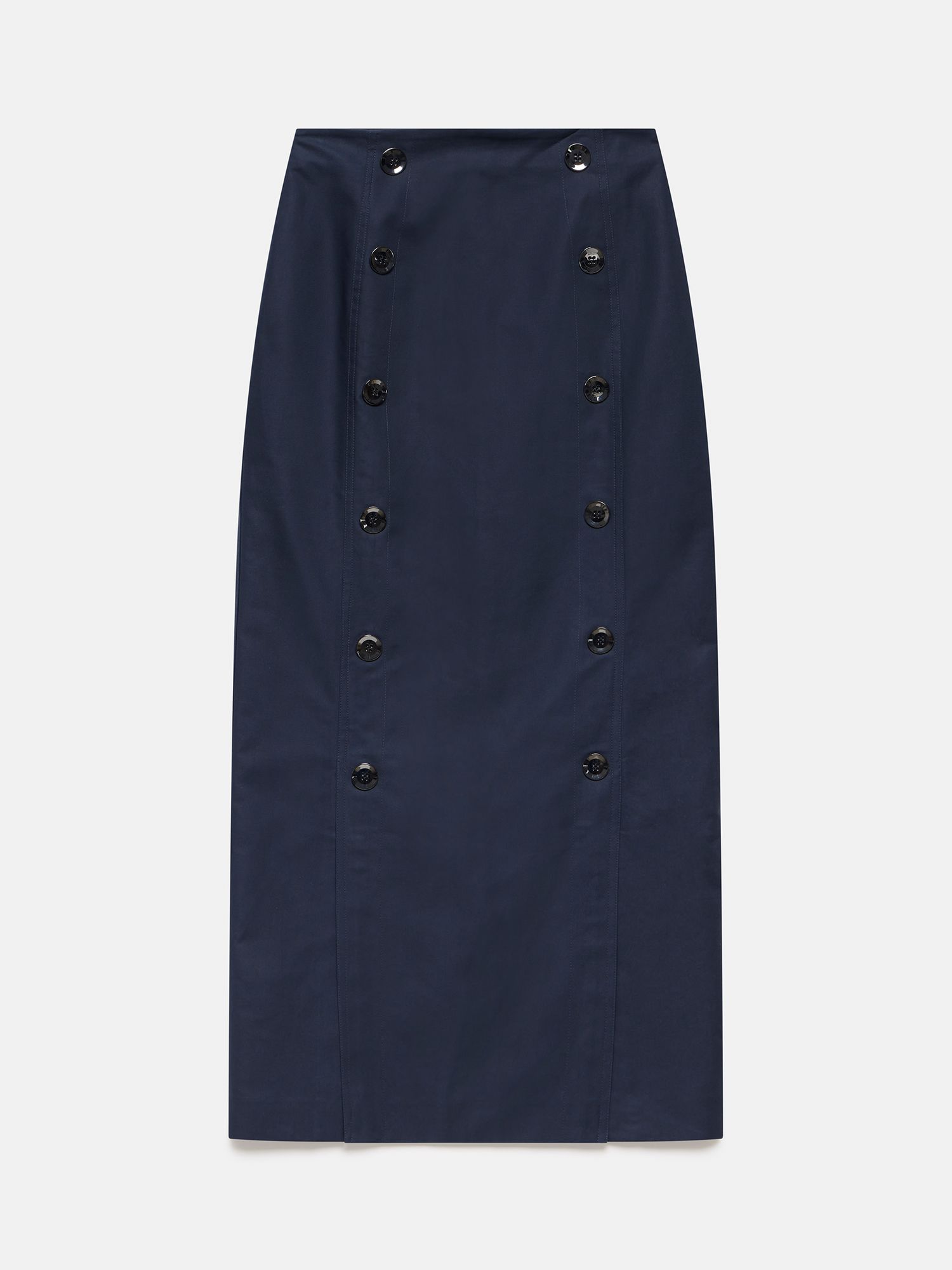 Buy Mint Velvet Button Detail Maxi Skirt, Navy Online at johnlewis.com