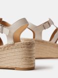 Mint Velvet Leather Platform Espadrille Sandals, Natural Cream