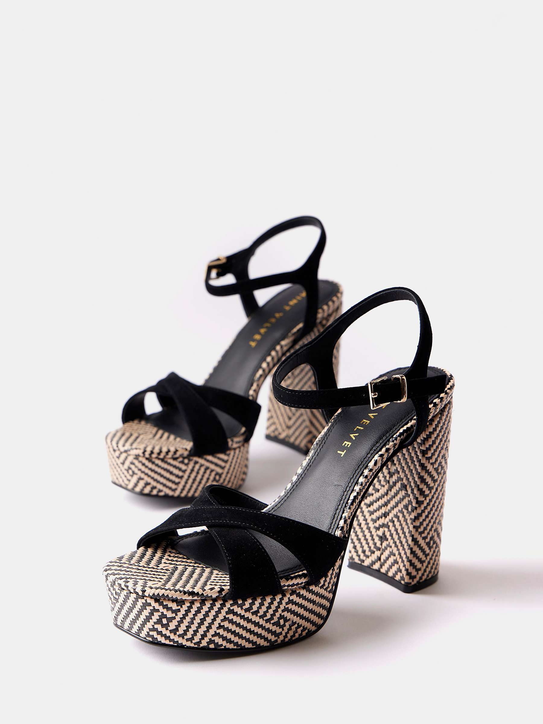 Buy Mint Velvet Block Heeled Sandals, Black Online at johnlewis.com