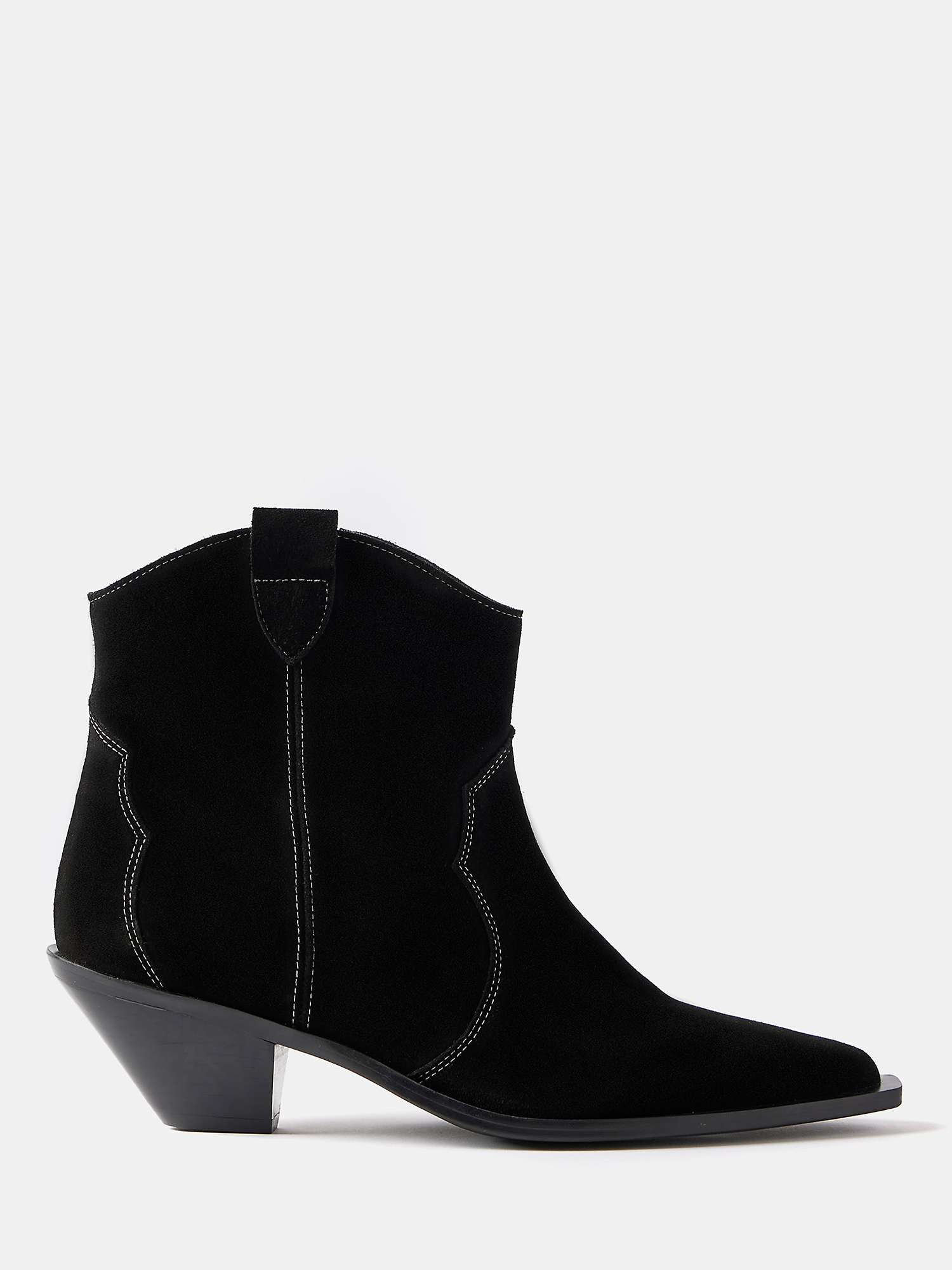 Buy Mint Velvet Suede Stitch Ankle Boots, Black Online at johnlewis.com