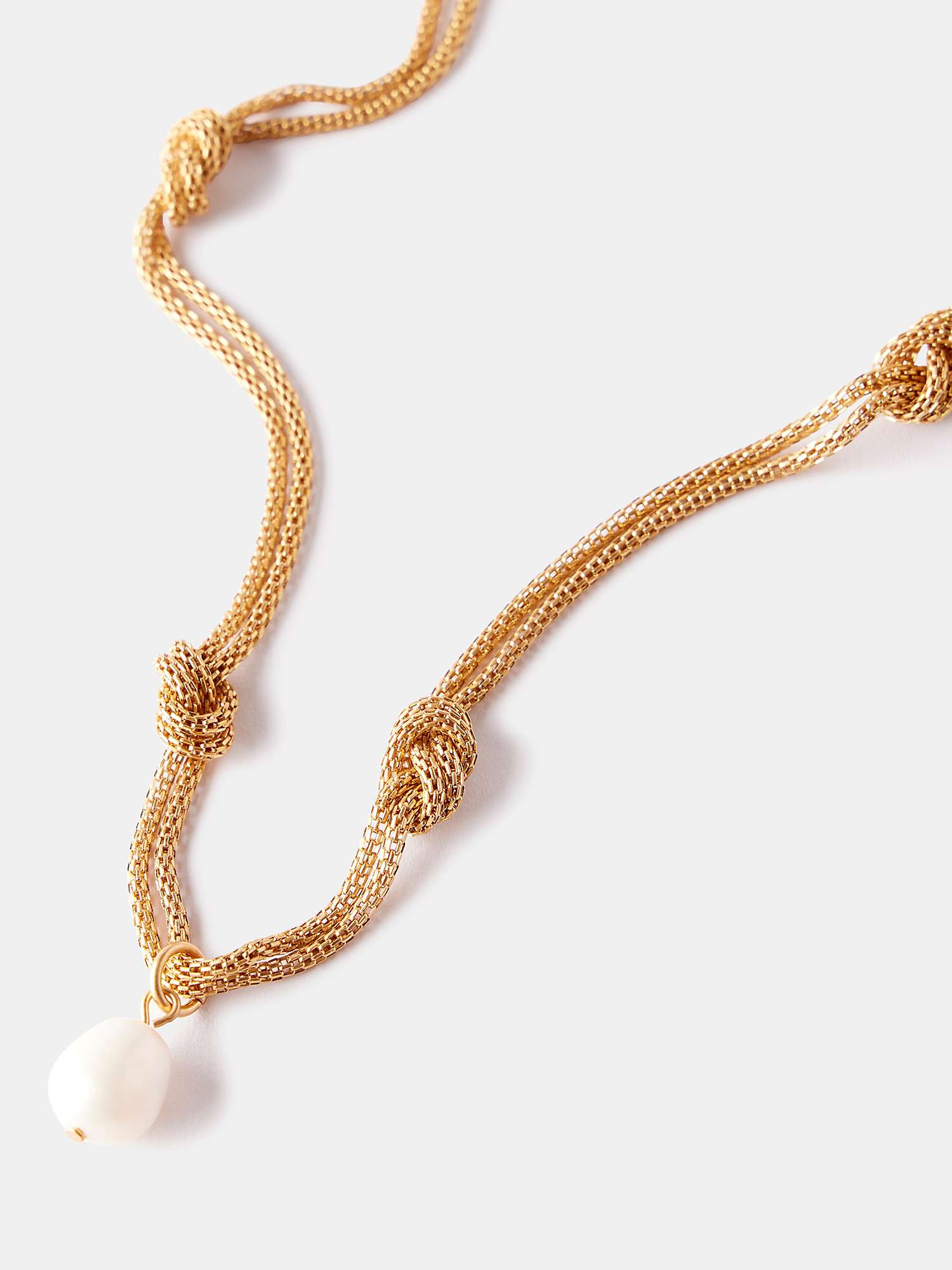 Buy Mint Velvet Pearl Pendant Knot Necklace Online at johnlewis.com